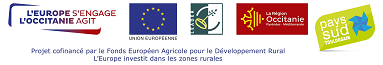 Logos Union européenne, Languedoc-Roussillon, Occitanie et Pays Sud Toulouse